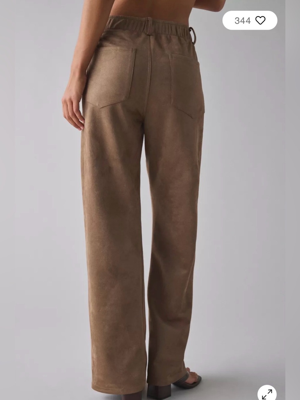 LIONESS Dusty faux suede pants slight barrel - Picture 5 of 14